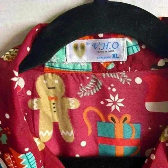 Unisex Half Sleeve Christmas Shirt Gingerbread Man, Candy  Cane, Whimsical Comfy - Picture 5 of 11